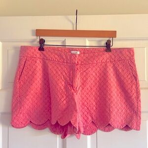Pink Crown and Ivy scallop cut shorts size 16.